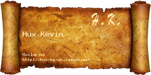 Hux Kevin névjegykártya